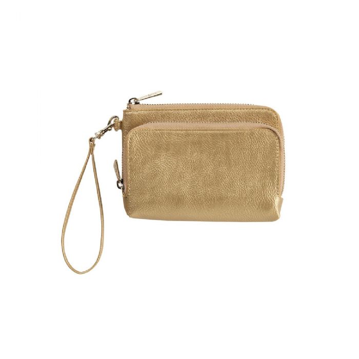 Sloane Wristlet in Gold by Monogram Boutique