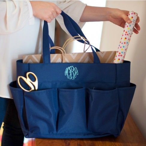 Carry All Bag in Navy by Monogram Boutique