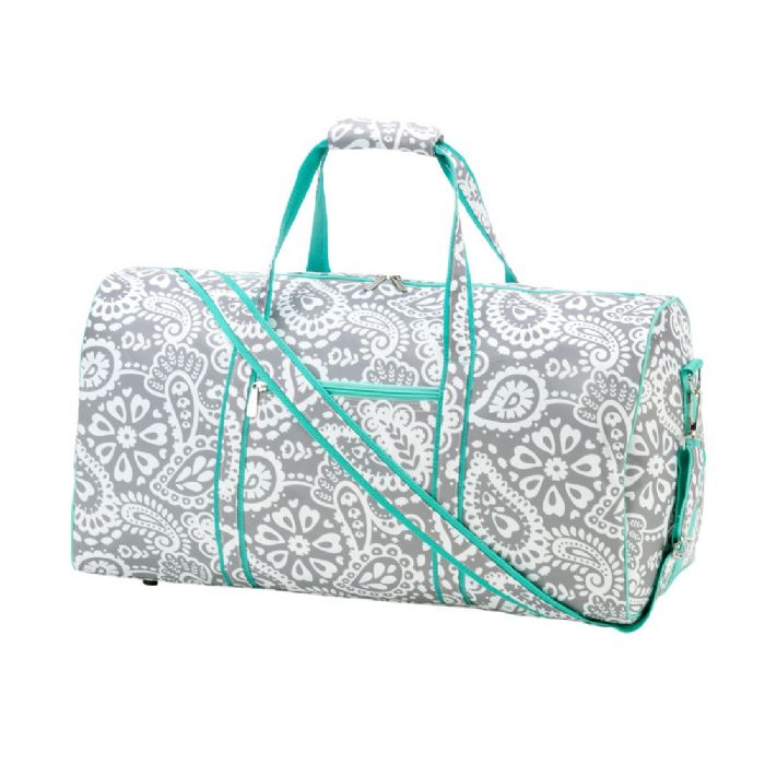 Monogrammed Duffel Bag in Parker Paisley by Monogram Boutique