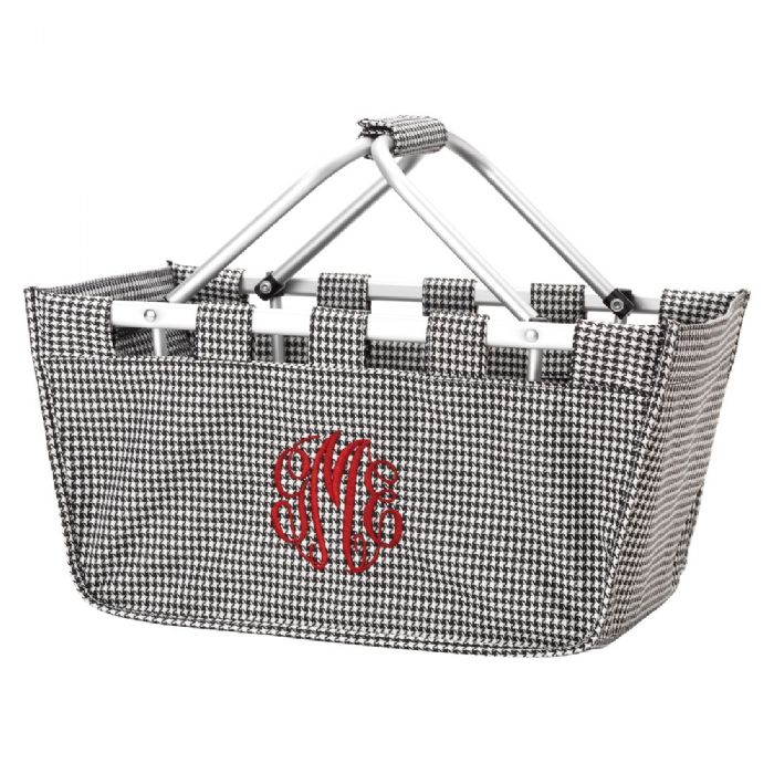 Market Tote Bag in Houndstooth by Monogram Boutique