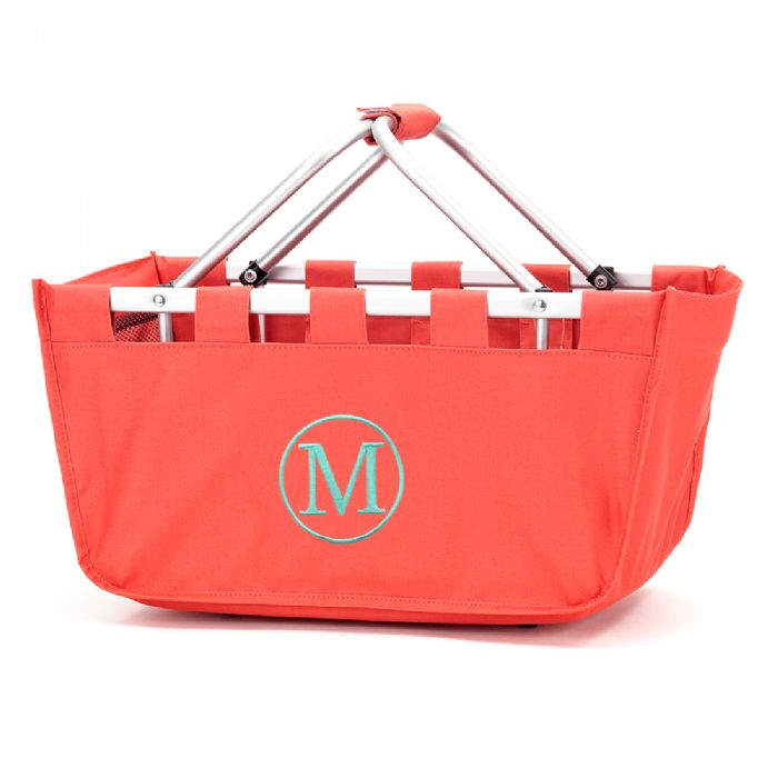 Market Tote Bag in Coral by Monogram Boutique