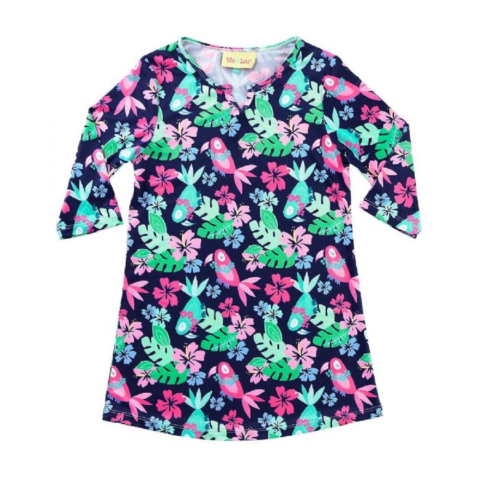 Tunic in Tropi-Cool for Girls by Monogram Boutique
