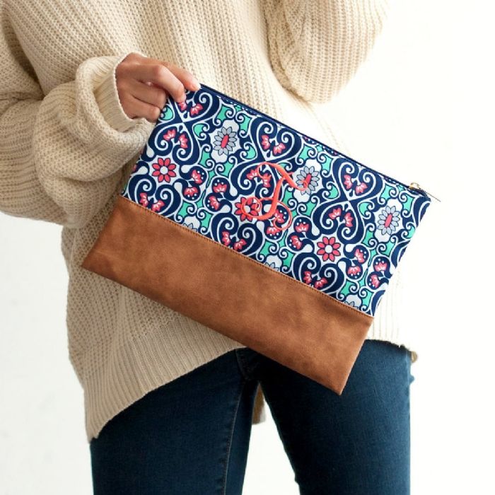 Zip Pouch in Blakely by Monogram Boutique