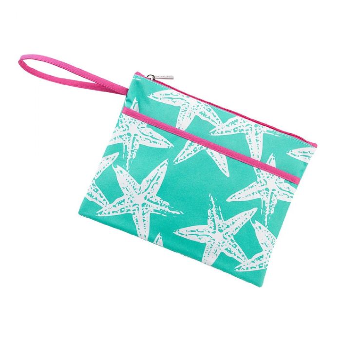 Zip Pouch Wristlet in Sea Star by Monogram Boutique