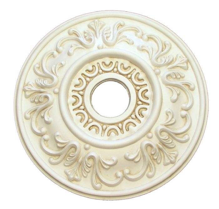 Wave Ceiling Medallion in Antique White by I Lite 4 U