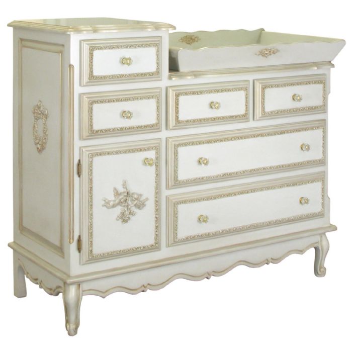 French Changer with Changing Tray and Custom Mouldings Versailles by AFK Art For Kids