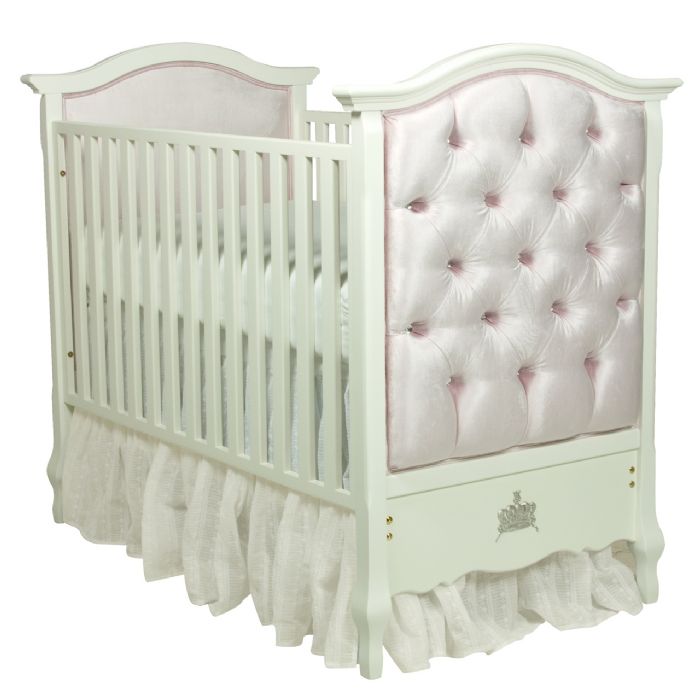 Bordeaux French Panel Upholstered Crib in Majestic Lilac by AFK Art For Kids