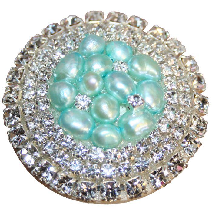 Glamour Drawer Knob in Aqua by Beautifully Chic