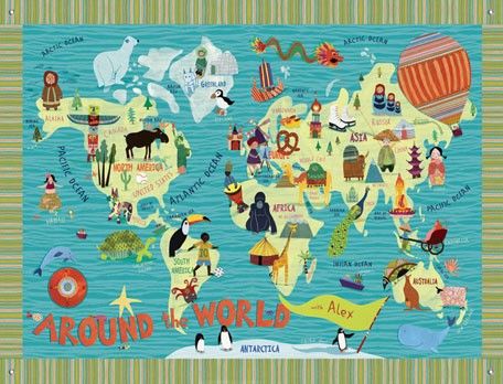Around the World Canvas Wall Art by Oopsy Daisy