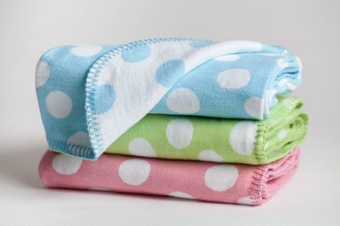 Polka Dots with Blanket Stitch Edge Blanket by ASI