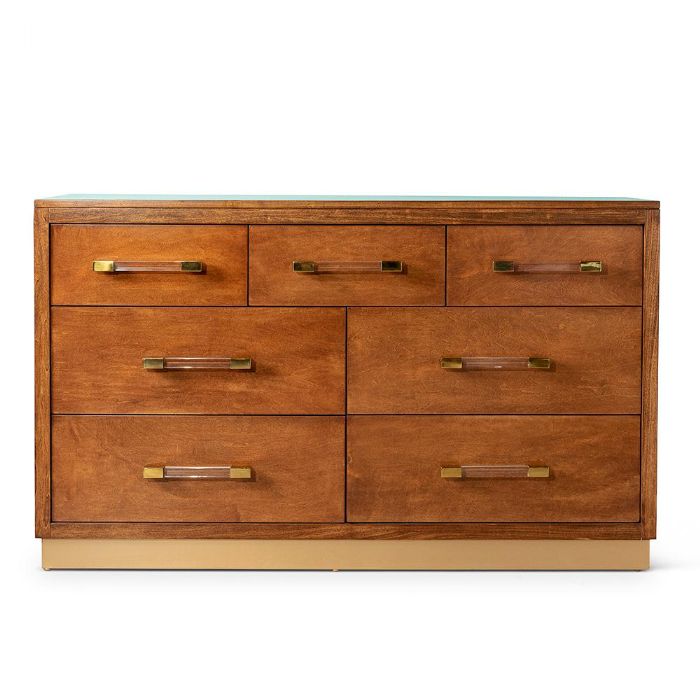 Astoria Dresser in Cognac Stain with Gold Trim by Newport Cottages