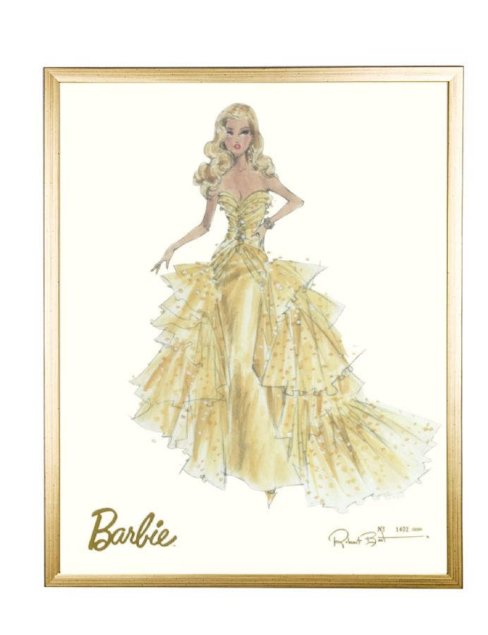 Limited Edition Fashion Model Barbie- 50th Anniversary in Gold by AFK Art For Kids