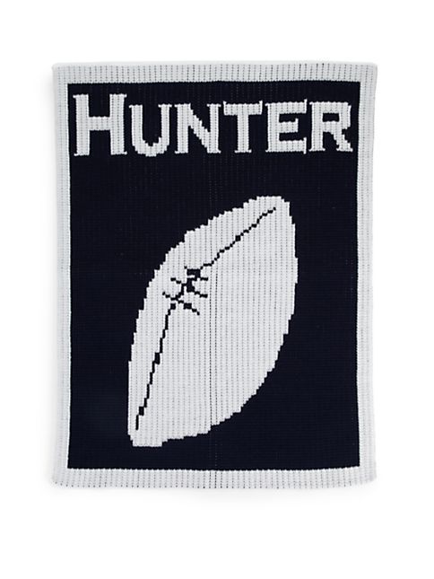 Single Football with Name Blanket Small by Butterscotch Blankees