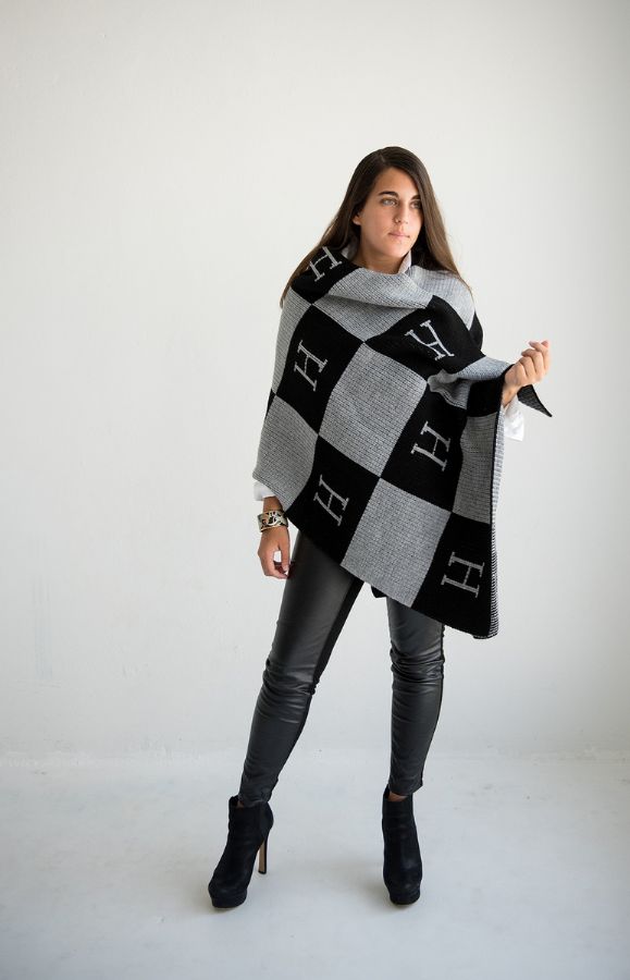 Adult Wrap in Intial & Blocks by Butterscotch Blankees