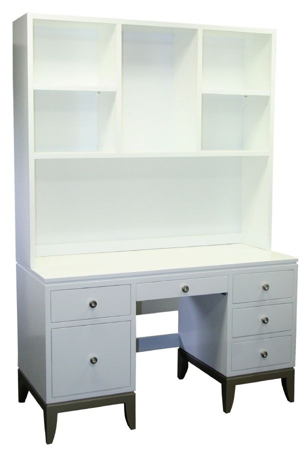 Bel Air Desk with Hutch & Milano Knobs by CC Custom Furniture