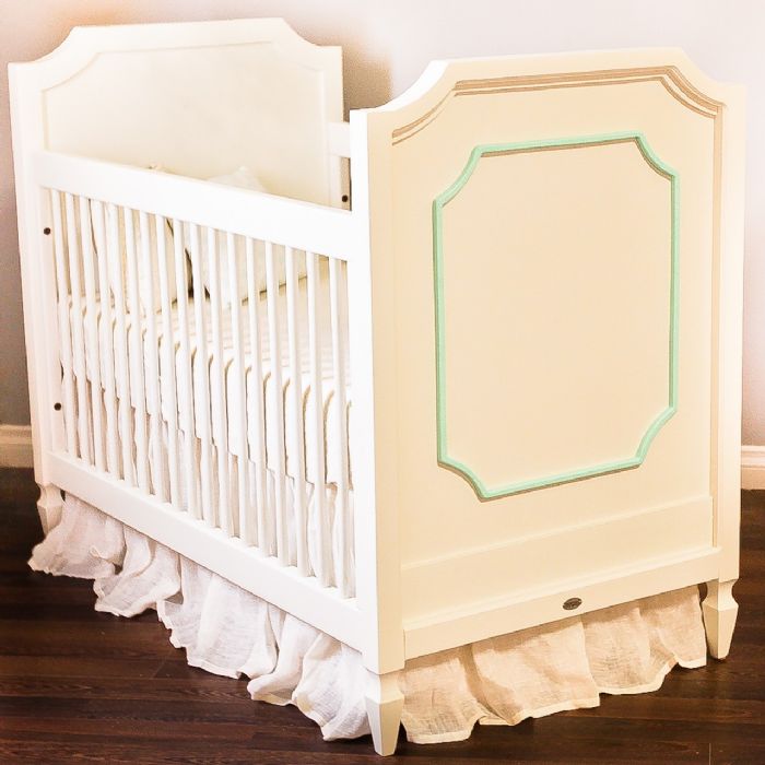 Beverly Crib in Vanilla with Mint by Newport Cottages