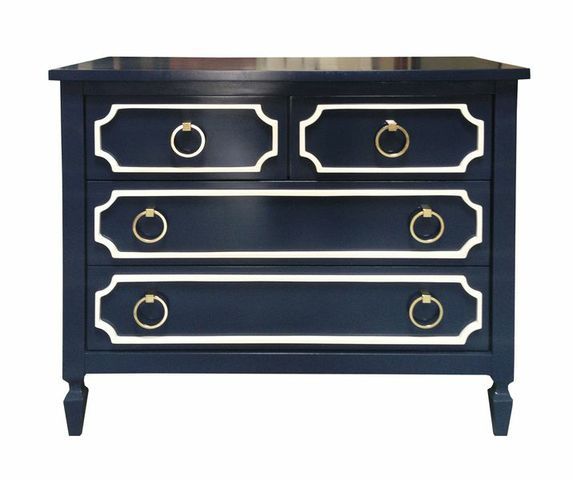 Beverly Dresser in Deep Blue with White by Newport Cottages