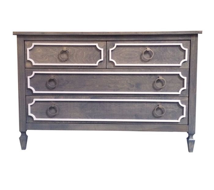 Beverly Dresser in Misty Grey with White by Newport Cottages