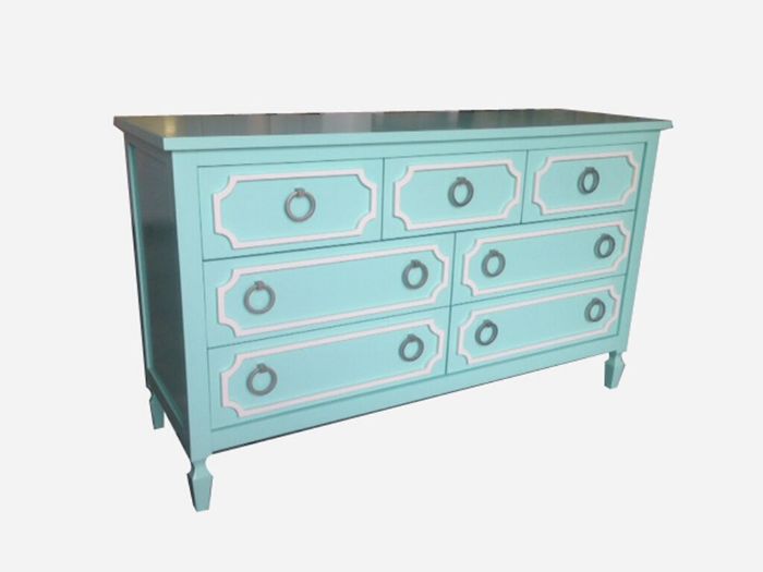 Beverly Dresser 7 Drawer in Mint by Newport Cottages