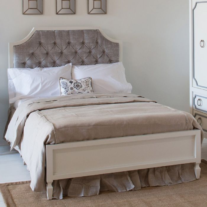 Beverly Bed with Tufted Headboard by Newport Cottages