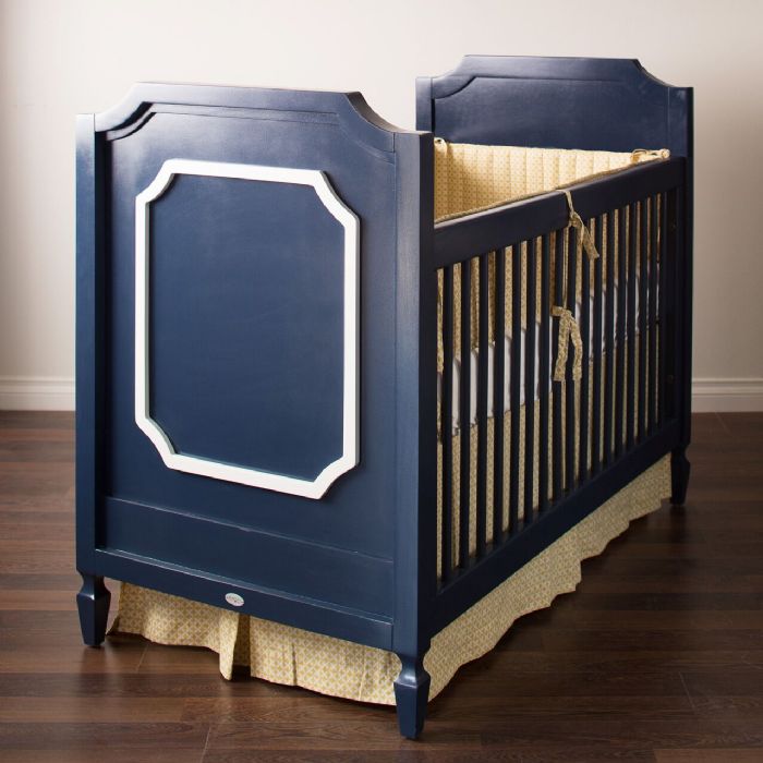 Beverly Crib in Deep Blue with White by Newport Cottages