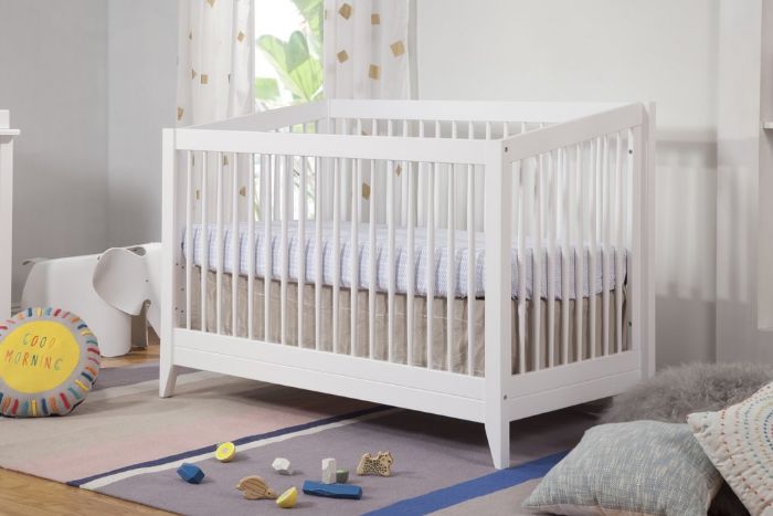 Sprout 4-IN-1 Convertible Crib With Toddler Bed Conversion Kit in White by Babyletto