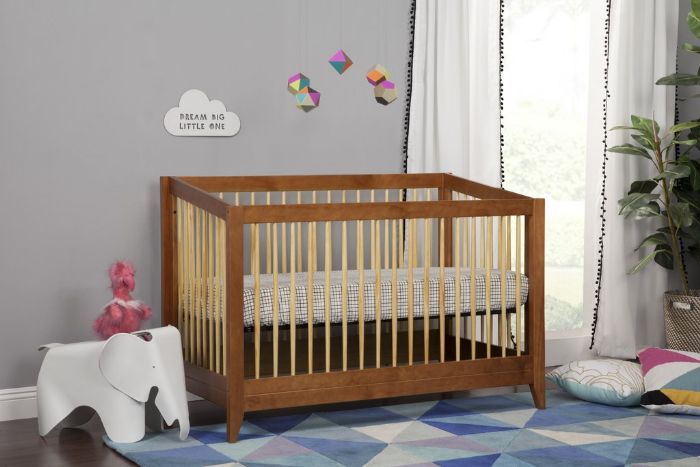 Sprout 4-IN-1 Convertible Crib With Toddler Bed Conversion Kit in Chestnut/Natural by Babyletto