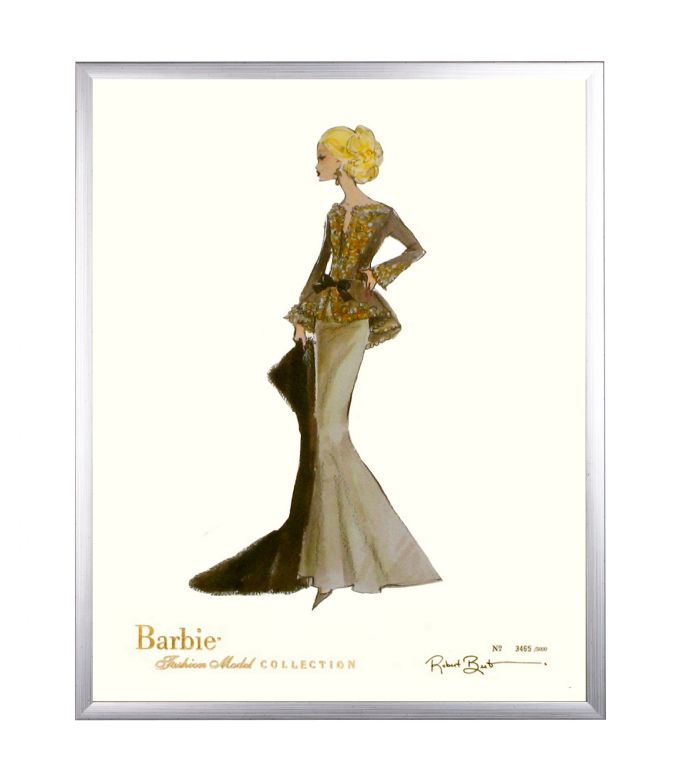 Limited Edition Fashion Model Barbie- Capucine in Silver by AFK Art For Kids