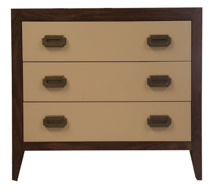 Devon 3 Drawer Dresser in Chocolate Stain with Mocha by Newport Cottages