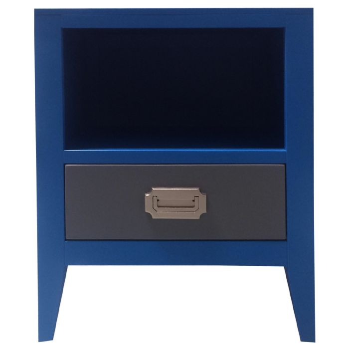 Devon Nightstand in Deep Blue with Slate by Newport Cottages