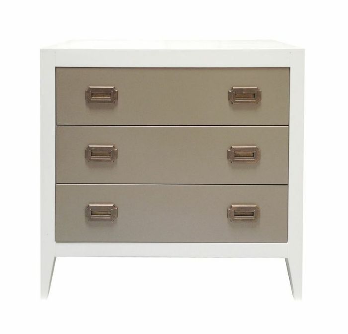 Devon 3 Drawer Dresser in White with French Grey by Newport Cottages