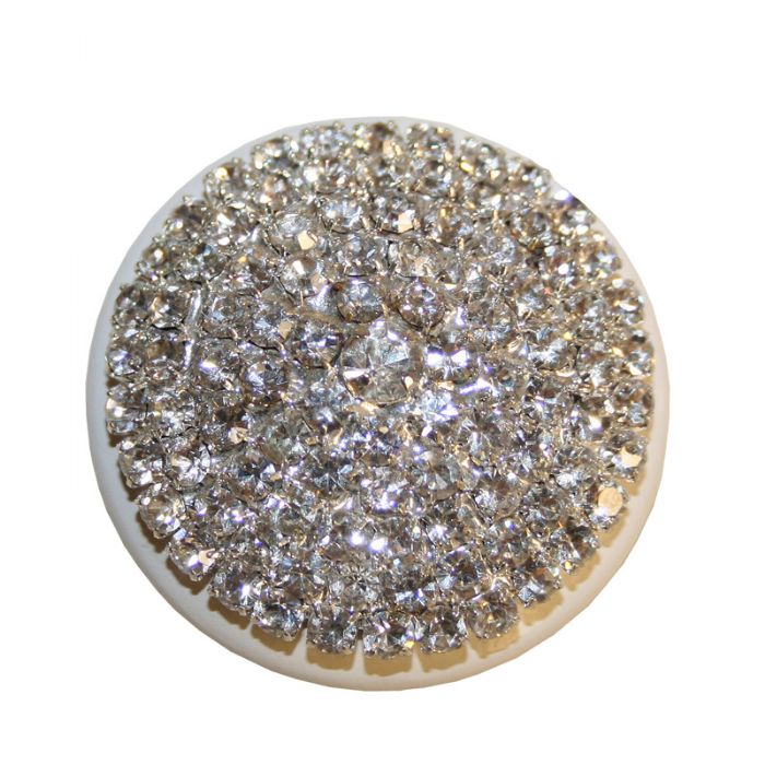 Dome Center Drawer Knob in Bling by Beautifully Chic