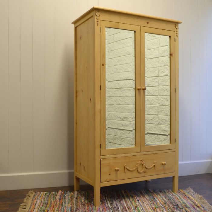 Mary Jane Mirrored Armoire by English Farmhouse Furniture