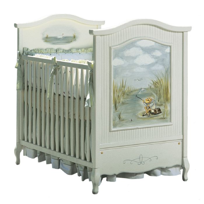 French Panel Crib in Gone Fishin' by AFK Art For Kids
