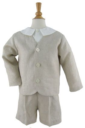 Linen Eton Suit- Short in Flax by Katie & Co/Gordon & Co