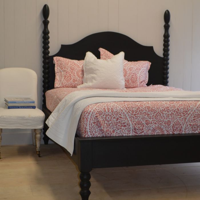 French Farm Spindle Bed with Petite Footboard by English Farmhouse Furniture