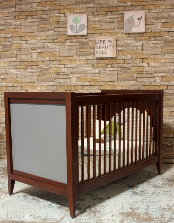 Casey Crib in Chocolate and French Grey by Newport Cottages