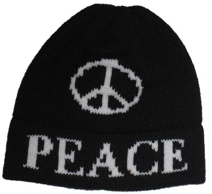 Large Peace Sign Hat by Butterscotch Blankees