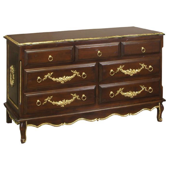 French Dresser in Antique French Walnut & Gold Gilding by AFK Art For Kids