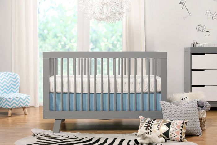 Hudson 3-IN-1 Convertible Crib in Grey by Babyletto