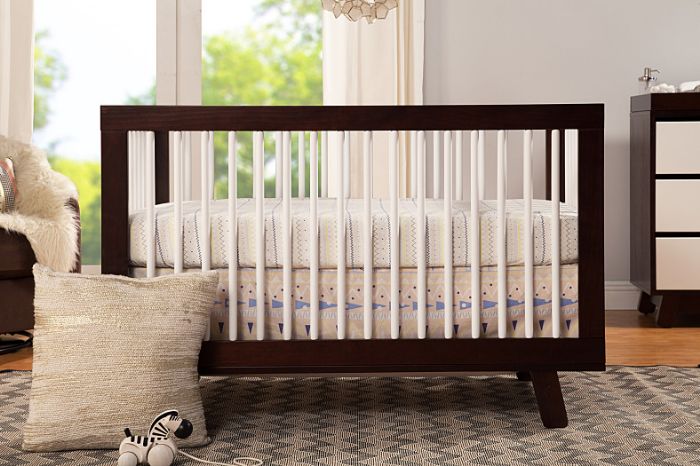 Hudson 3-IN-1 Convertible Crib in Espresso with White by Babyletto