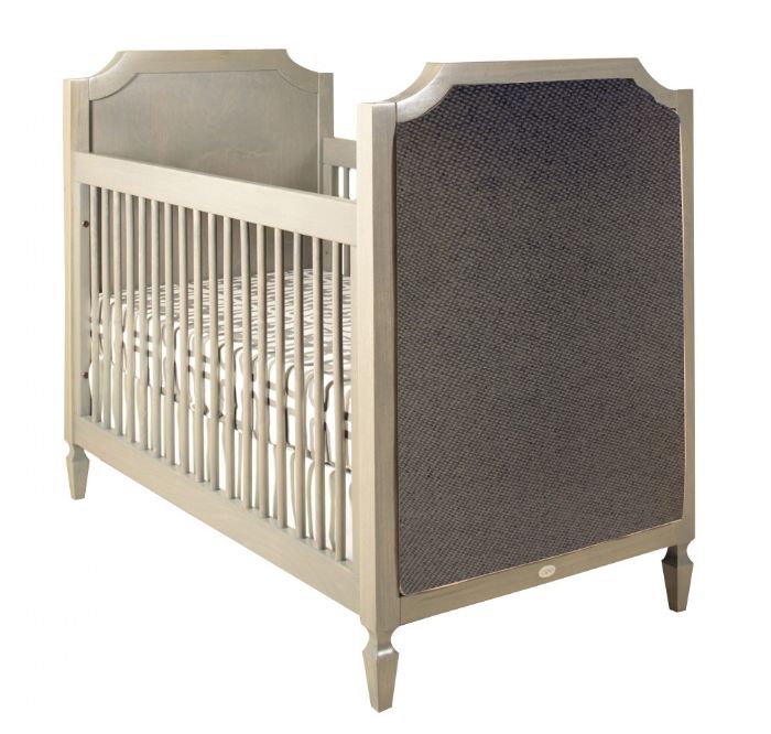 Marcel Crib in Misty Grey with Ash Linen by Newport Cottages