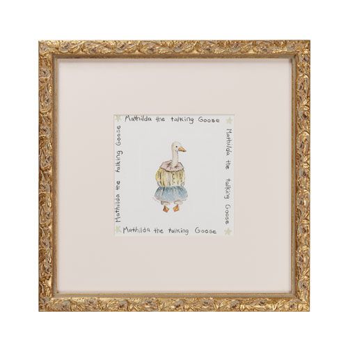 Circus Collection in Gold- Matilda Goose Print by AFK Art For Kids