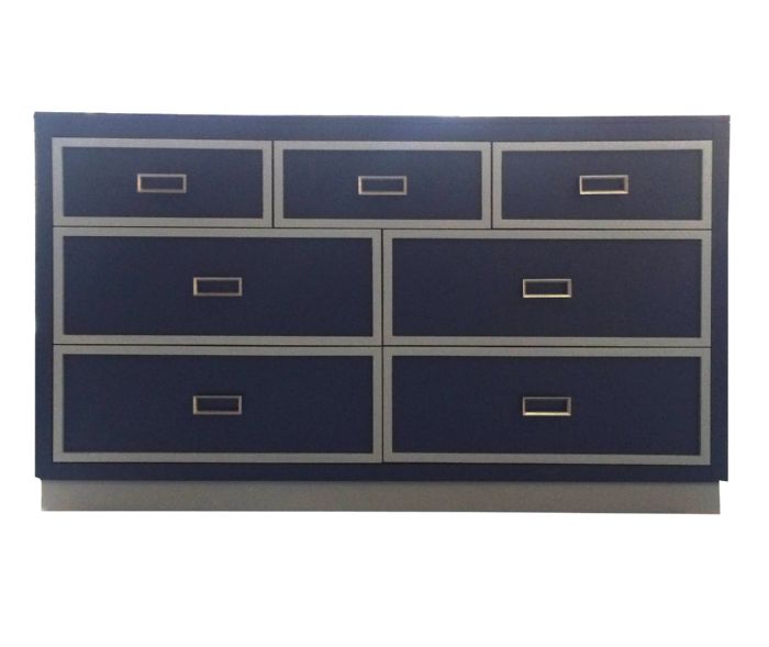 Max 7 Drawer Dresser in Deep Blue and Vanilla Bean by Newport Cottages