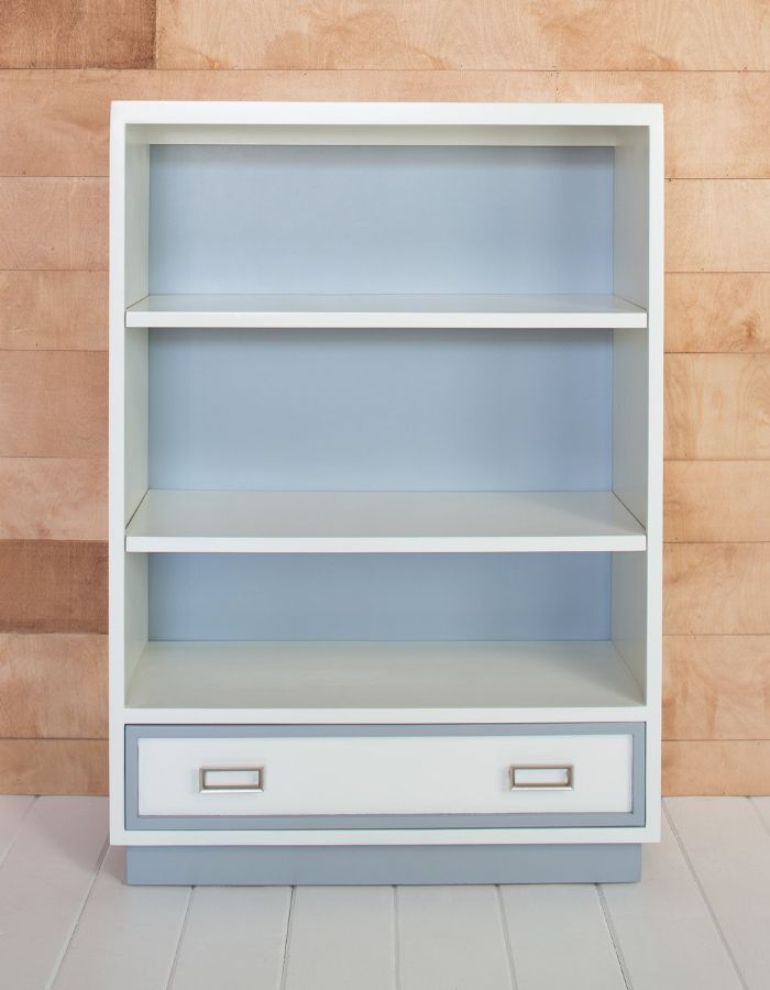 Max Bookcase in French Grey and White by Newport Cottages
