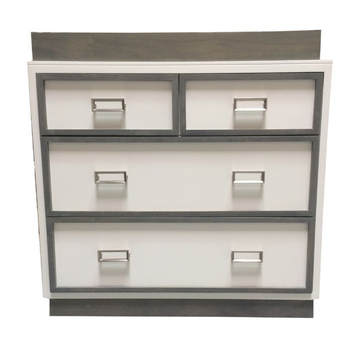 Max Dresser in Misty Grey Stain and White by Newport Cottages