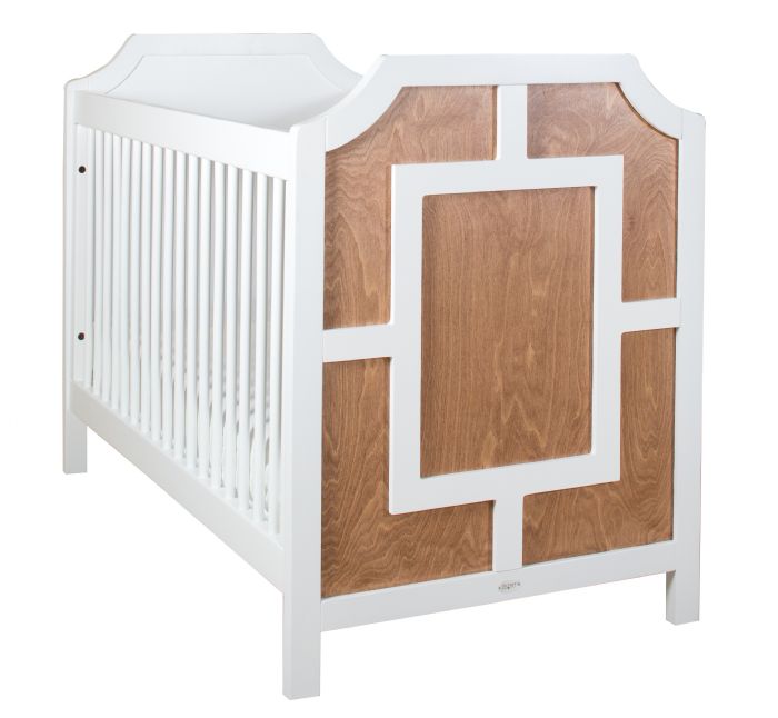 Max Crib in Caramel Stain and White by Newport Cottages