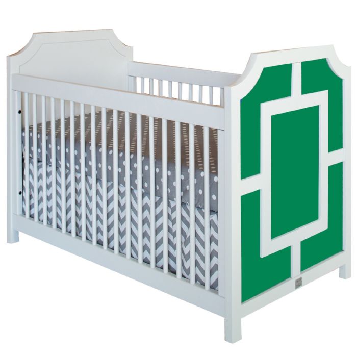 Max Crib in Kelley Green and White by Newport Cottages