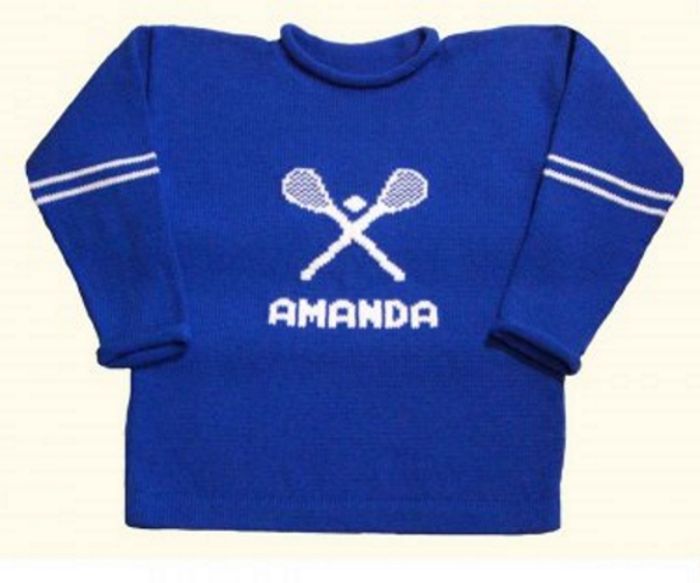 Personalized Lacrosse Sweater by Monogram Knits