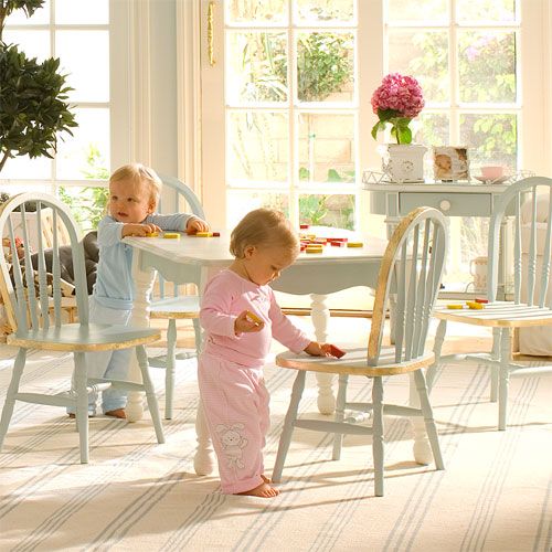 Vintage Table & Chairs in Reef by AFK Art For Kids